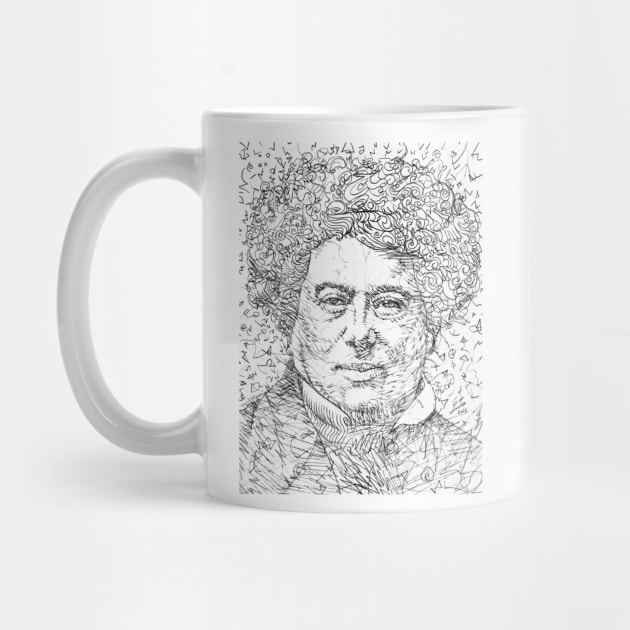 ALEXANDRE DUMAS pencil portrait .1 by lautir